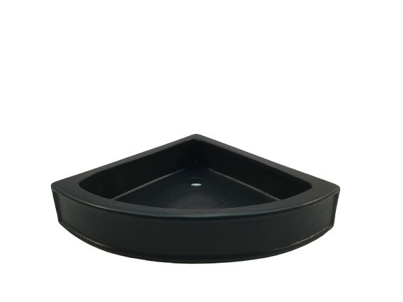 8" Flat back Ceramic Corner Shelf/Basket w/4 drain holes. Easy installation. USA