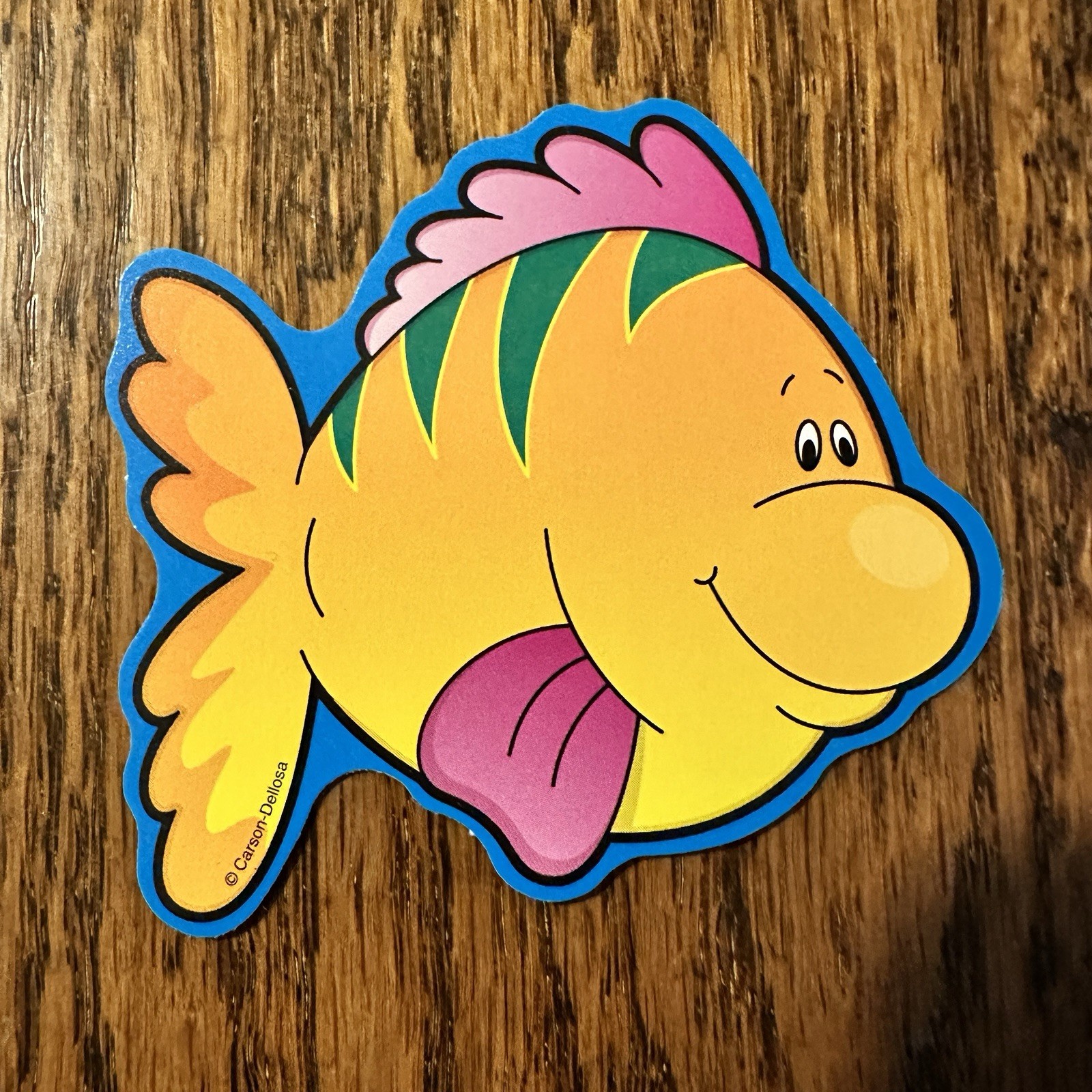 Vtg Carson Dellosa 90s Y2K Smiling Fish MINI Diecut Cutout Set 24 Ocean Dopamine gallery