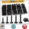 165pcs #8 #10 Self Tapping Screws Set 410 Stainless Steel Black Hex Washer Head gallery
