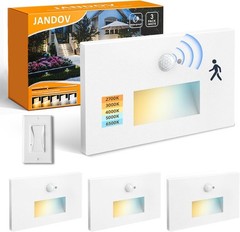 Stair Lights Motion Sensor Indoor Outdoor, 5CCT Dimmable LED Step Lamp with Swit