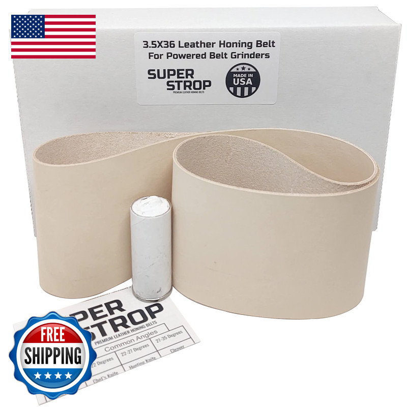Pro Sharpening Supply 3.5X36 Super Strop Leather Honing Polishing Belt Fits gallery