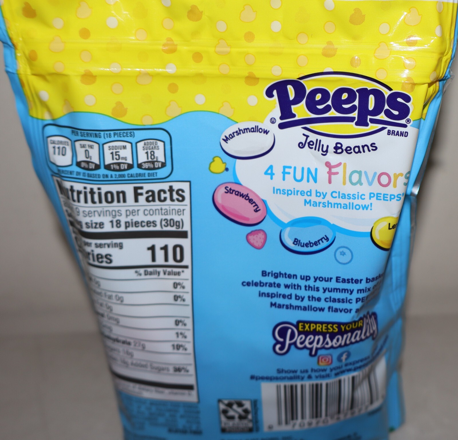 Peeps 10 oz. JELLY BEANS Chewy Assorted Marshmallow & Fruit Candies * BB 6/2026 gallery