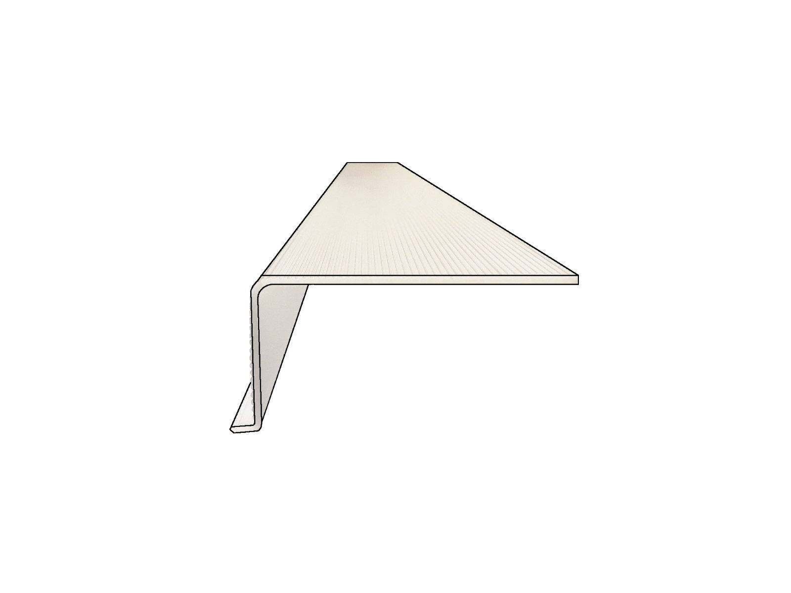 Ribbed Under Cabinet Acrylic Lens Narrow L-Shape Length 12", 18", 21", 24" gallery