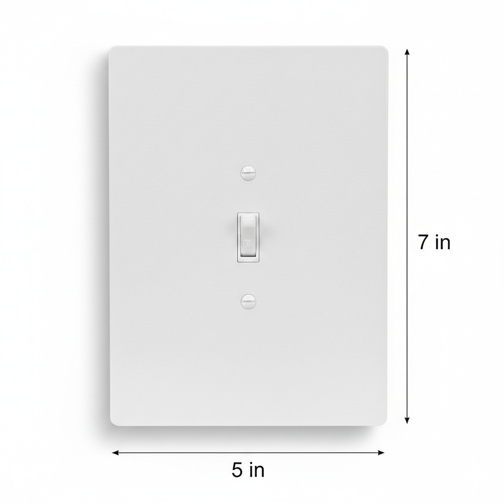 Oversize Toggle Light Switch Cover Wall Plate 5x7 Jumbo White 1-Gang USA Made gallery