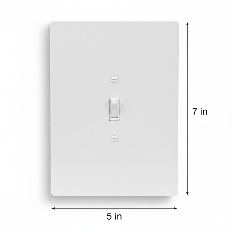 Oversize Toggle Light Switch Cover Wall Plate 5x7 Jumbo White 1-Gang USA Made gallery