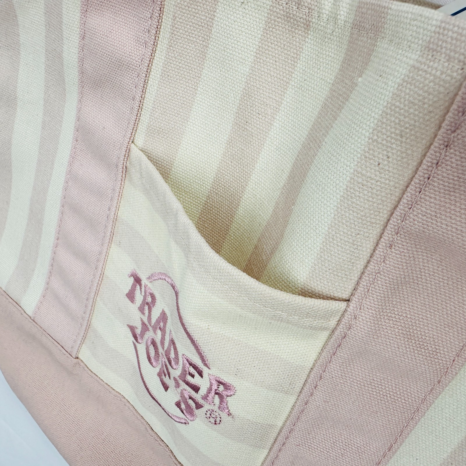 Trader Joe’s Striped Mini Canvas Tote Summer Collection Pick Your Color NWT gallery