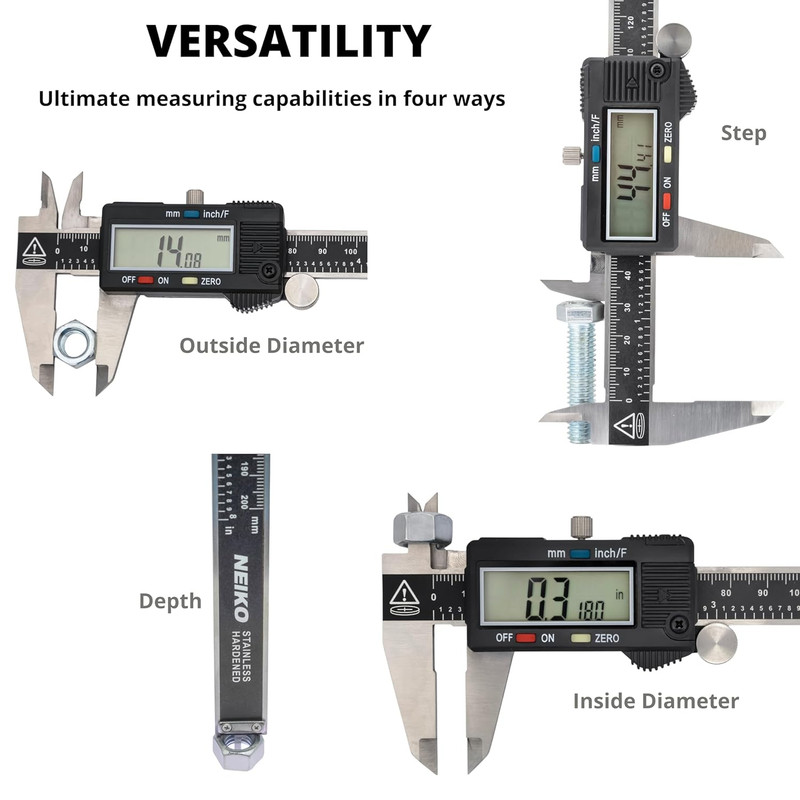 NEIKO 01407A Electronic Digital Caliper Measuring Tool, 0 - 6 Inches Stainless S gallery