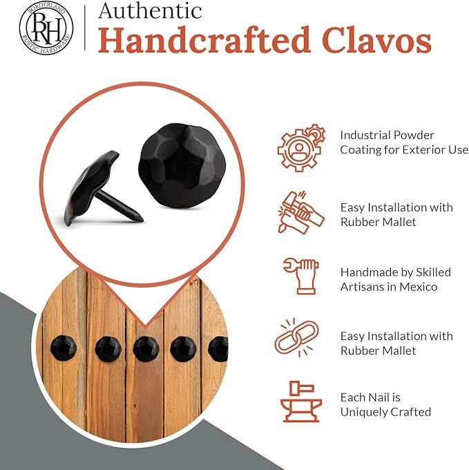 100 Pack 1" Iron Clavos Decorative Rustic Nail Tack For Furniture Hand Crafted gallery