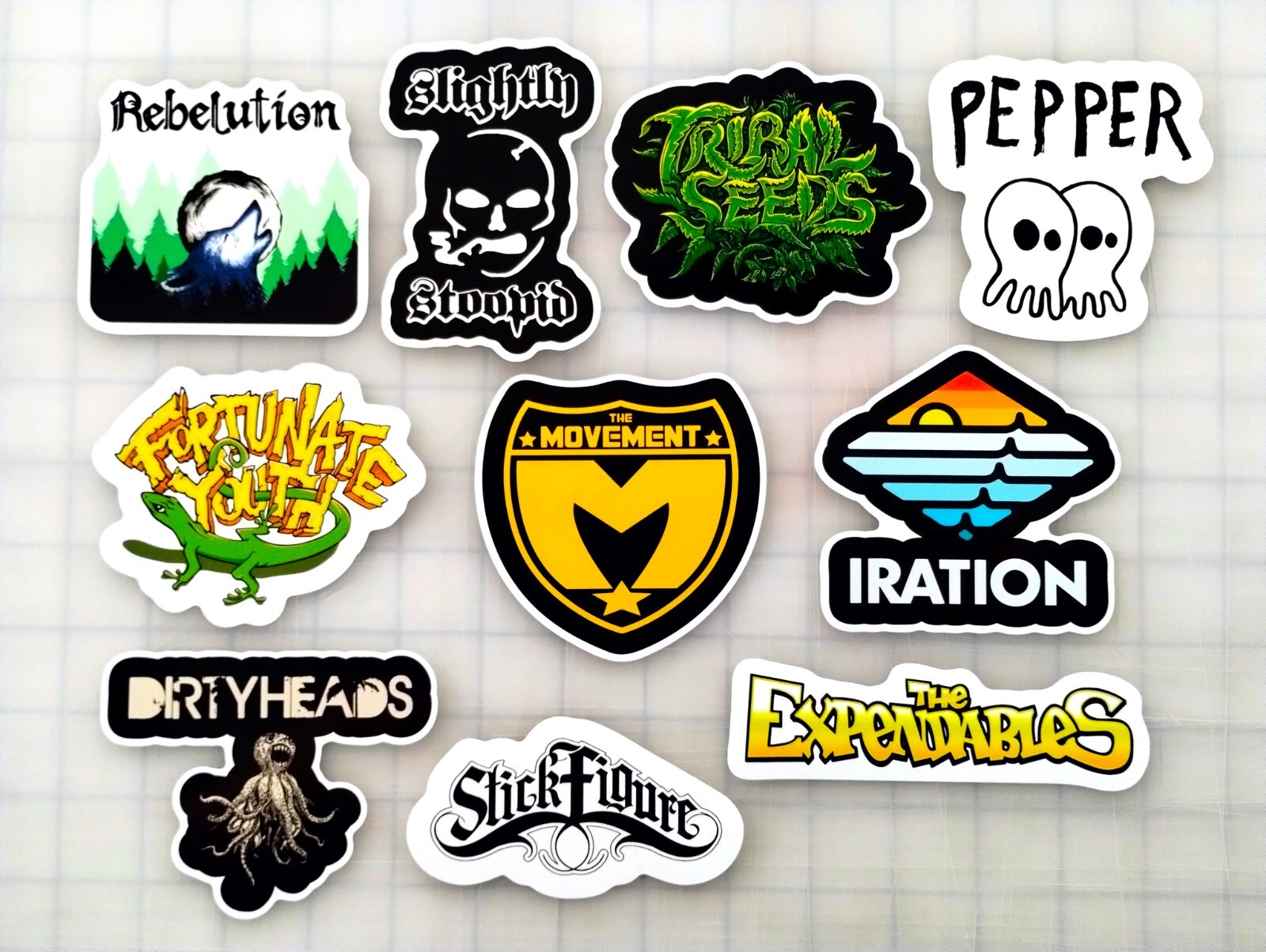 Modern Reggae Vinyl Sticker Lot (10 Pack) SET 1 ska punk stoner weed marijuana gallery