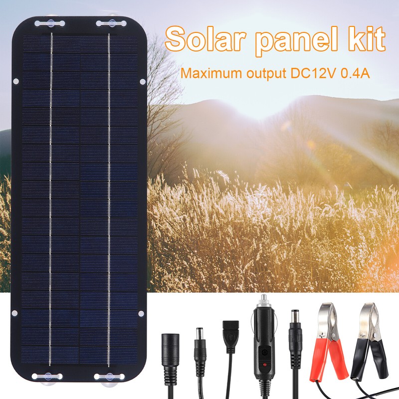 30W 12V Solar Panel Trickle Charge Battery Charger Kit Marine RV Car Outdoor USA gallery