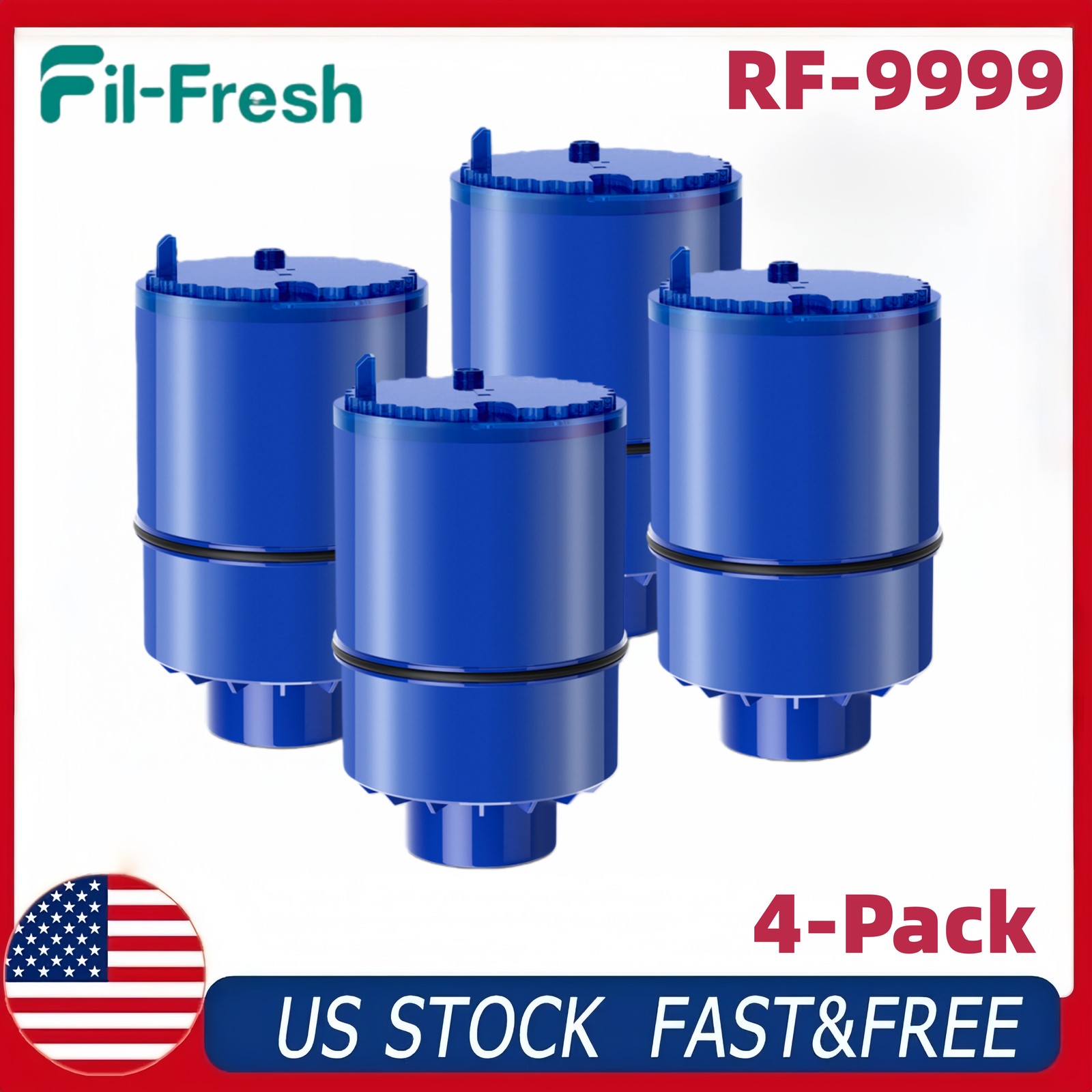 Fil-Fresh RF-9999 Water Filter Replacement NSF Faucet FM3700 4-Pack gallery