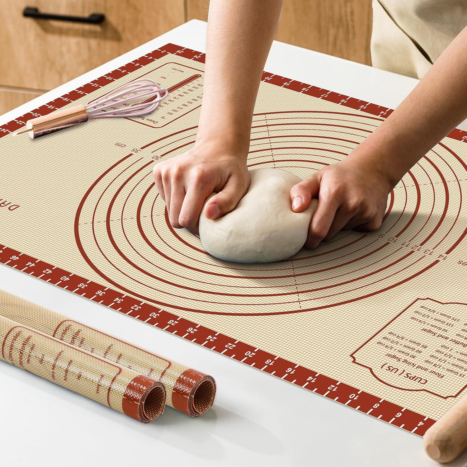 26X16 Inch Extra Thick Silicone Baking Mat with Measurements, Non-Slip and Reusa gallery