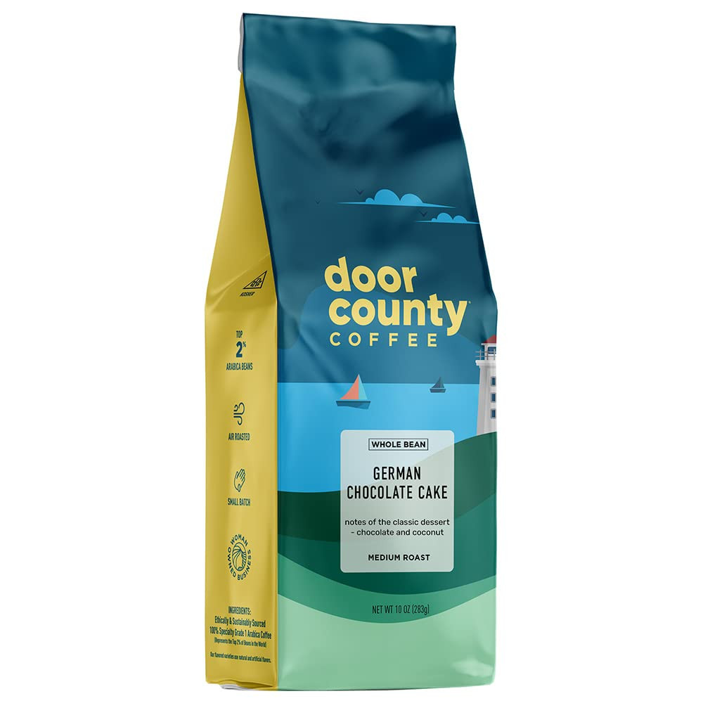 Door County Coffee German Chocolate Cake Flavored Coffee Whole Bean 10 Oz Bag gallery