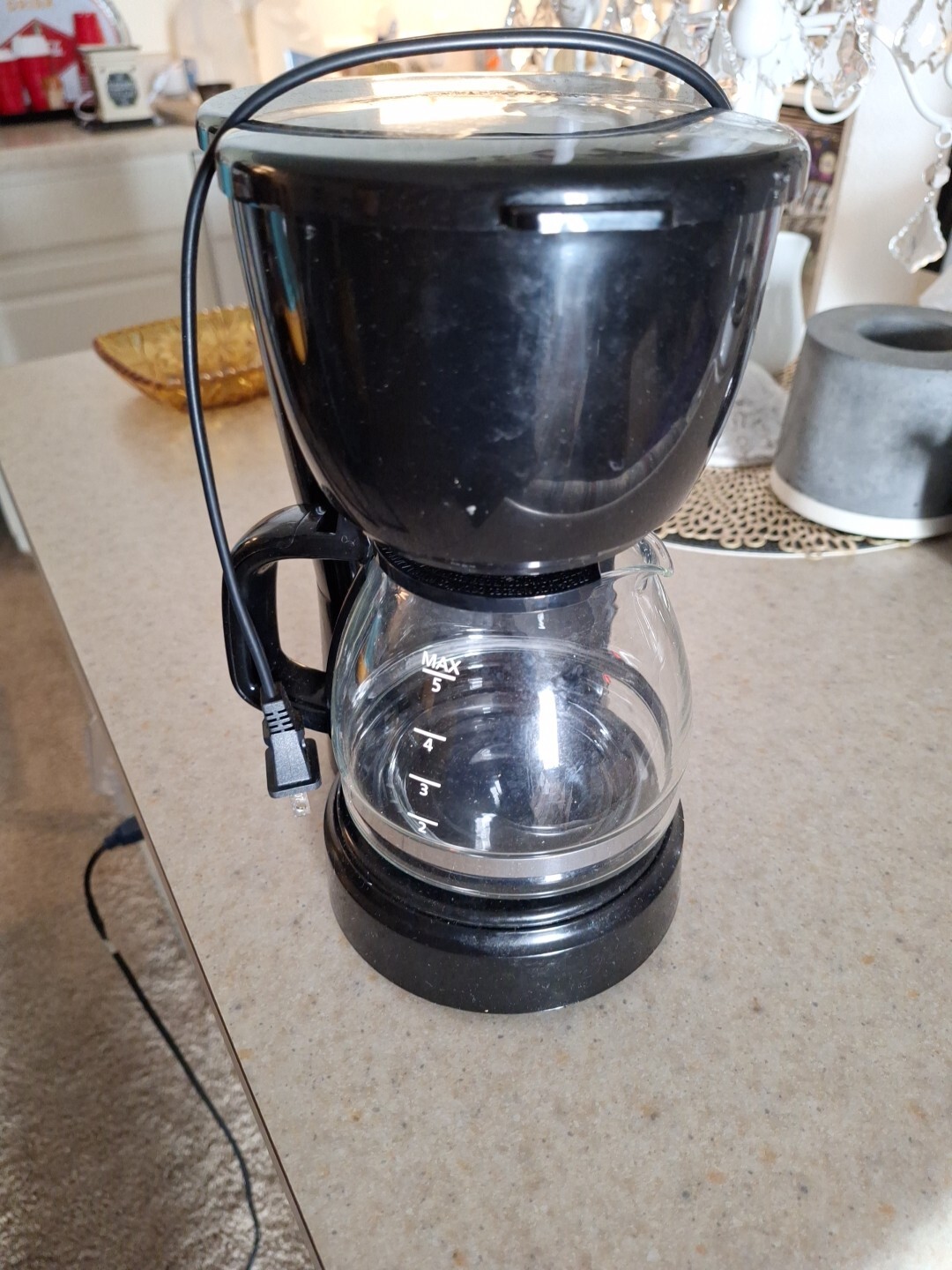Mainstays 5 Cup Black Coffee Maker - Black gallery