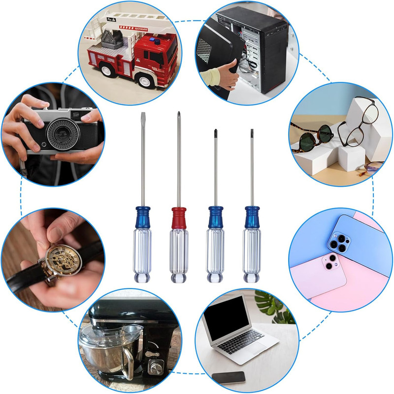 4PCS Small Screwdriver Tool Flat Head and Phillips, Small Screwdriver Set, Steel gallery