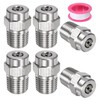 6 Pack Surface Clean Tips - 15 Degree 1/4" NPT Male Pressure Washer Nozzles C... gallery