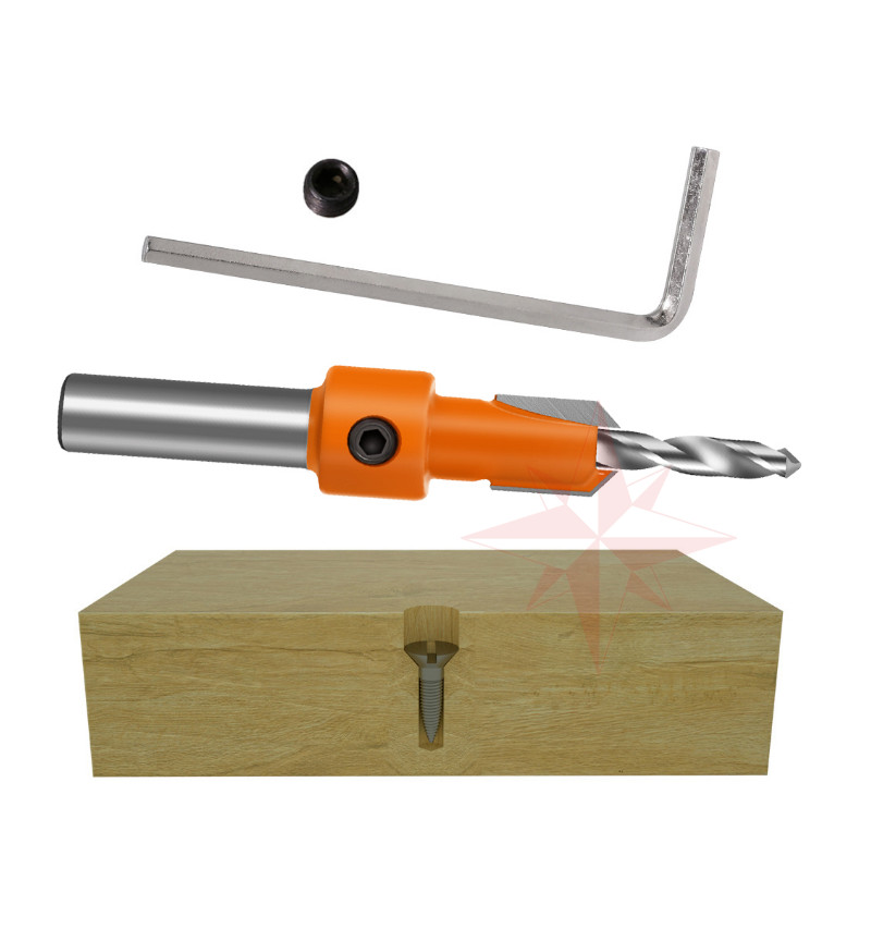 5 PIECE 8mm Adjustable Counterbore Countersink Drills Bits Countersunk Drill Bit gallery