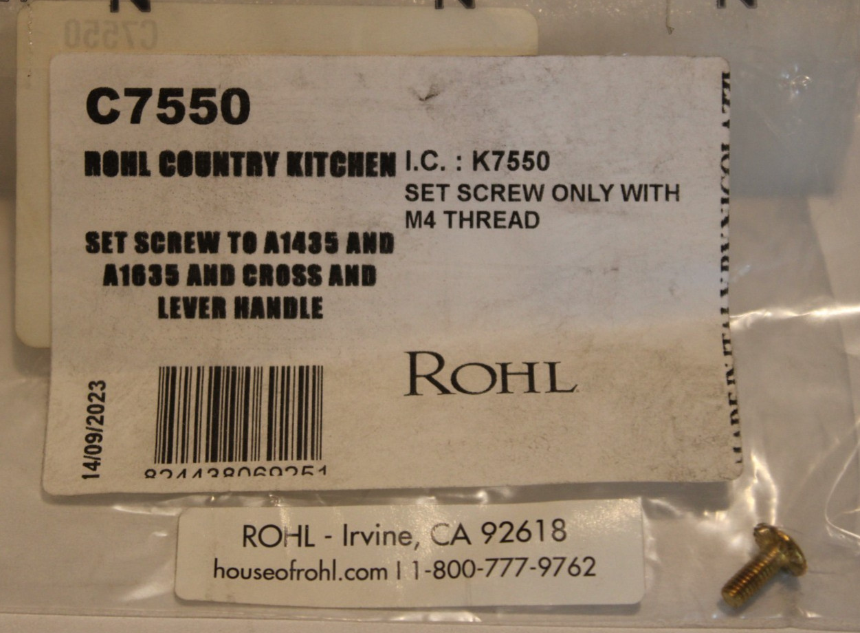 Rohl C7550 - Set Screw Only With M4 Thread for A1435, A1635 gallery