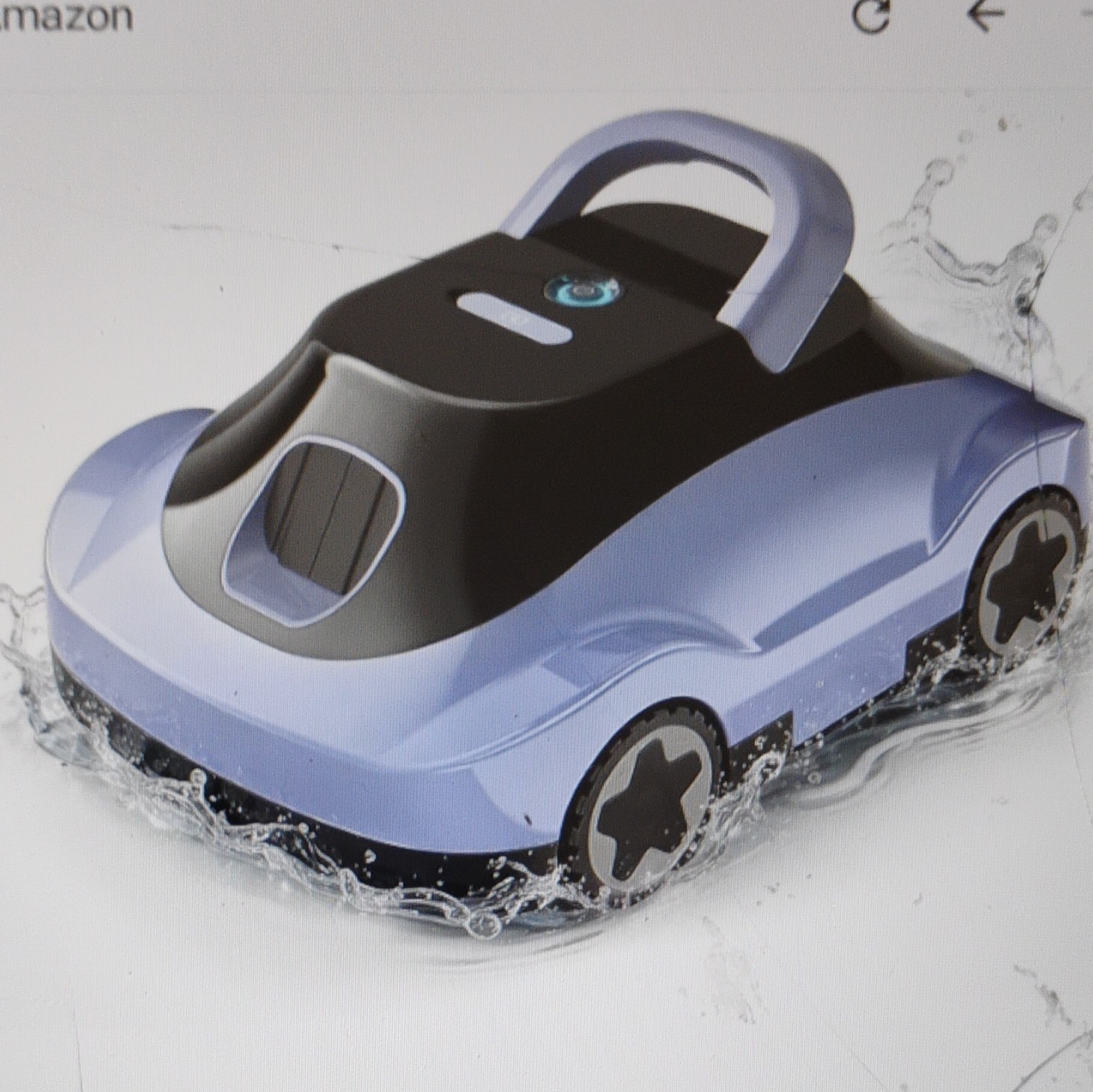 Cordless Robotic Pool Cleaner Blue/Black 180 Min Dual Cleaning 2200 sq ft gallery