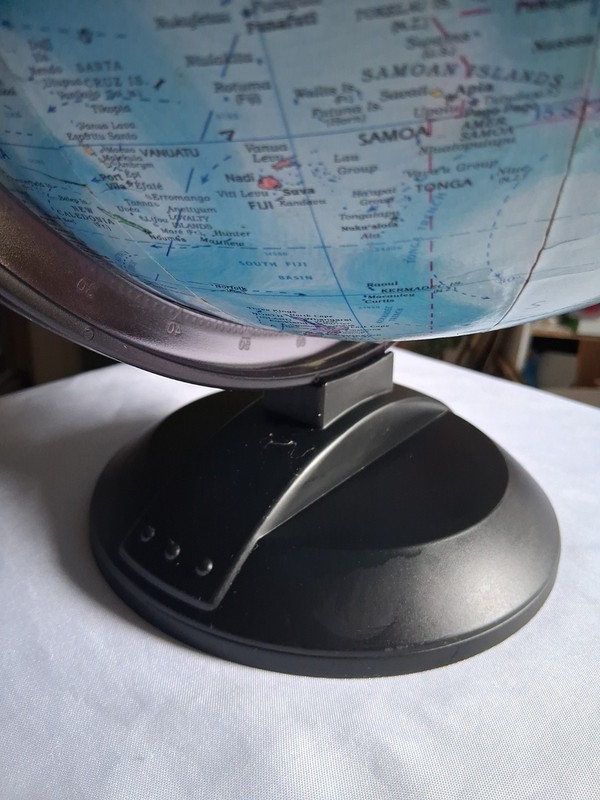GlobeMaster 12" Tabletop Rotating Multicolor World Globe *see aging As Is* gallery