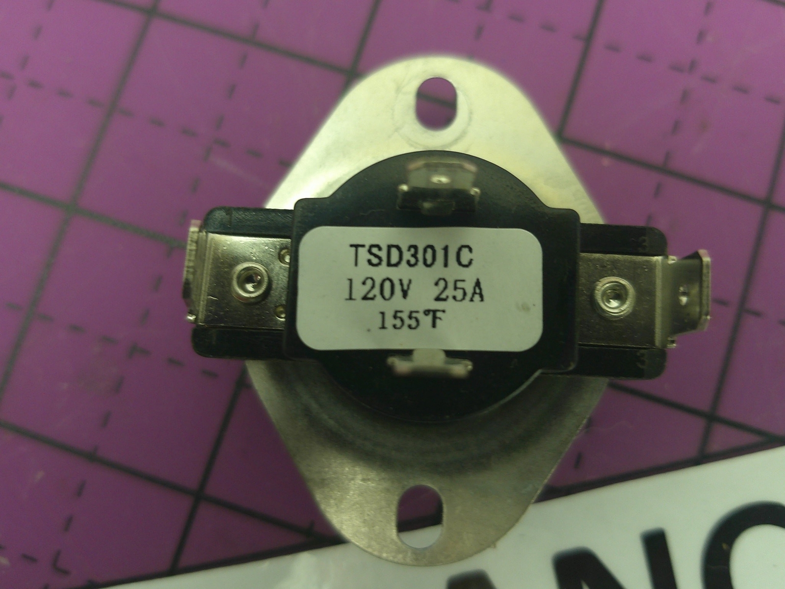 TSD301C - WHIRLPOOL Maytag OEM Dryer Thermostat TSD301C; 155F, 120V, 25A gallery