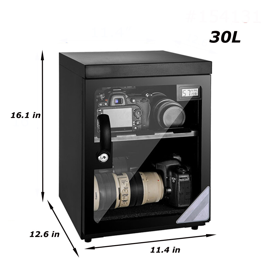 Techtongda 30L 2 tiers Digital Camera & Lens Dehumidify Storage Dry Cabinet Box