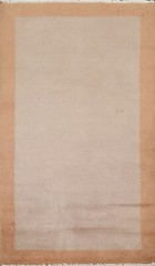 BORDERED Gabbeh Modern Oriental Area Rug Hand-knotted Wool Foyer Carpet 2×3 ft