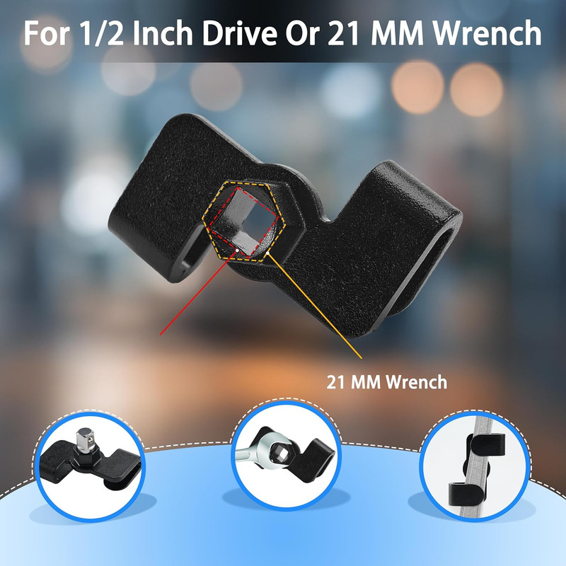 Offset Extension Wrench, Durable Chain Drive Wrench Set with High Hardness and U gallery
