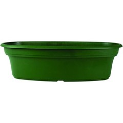 The HC Companies Decorative Plastic Pot Planter for Outdoor Plants Green, 12″