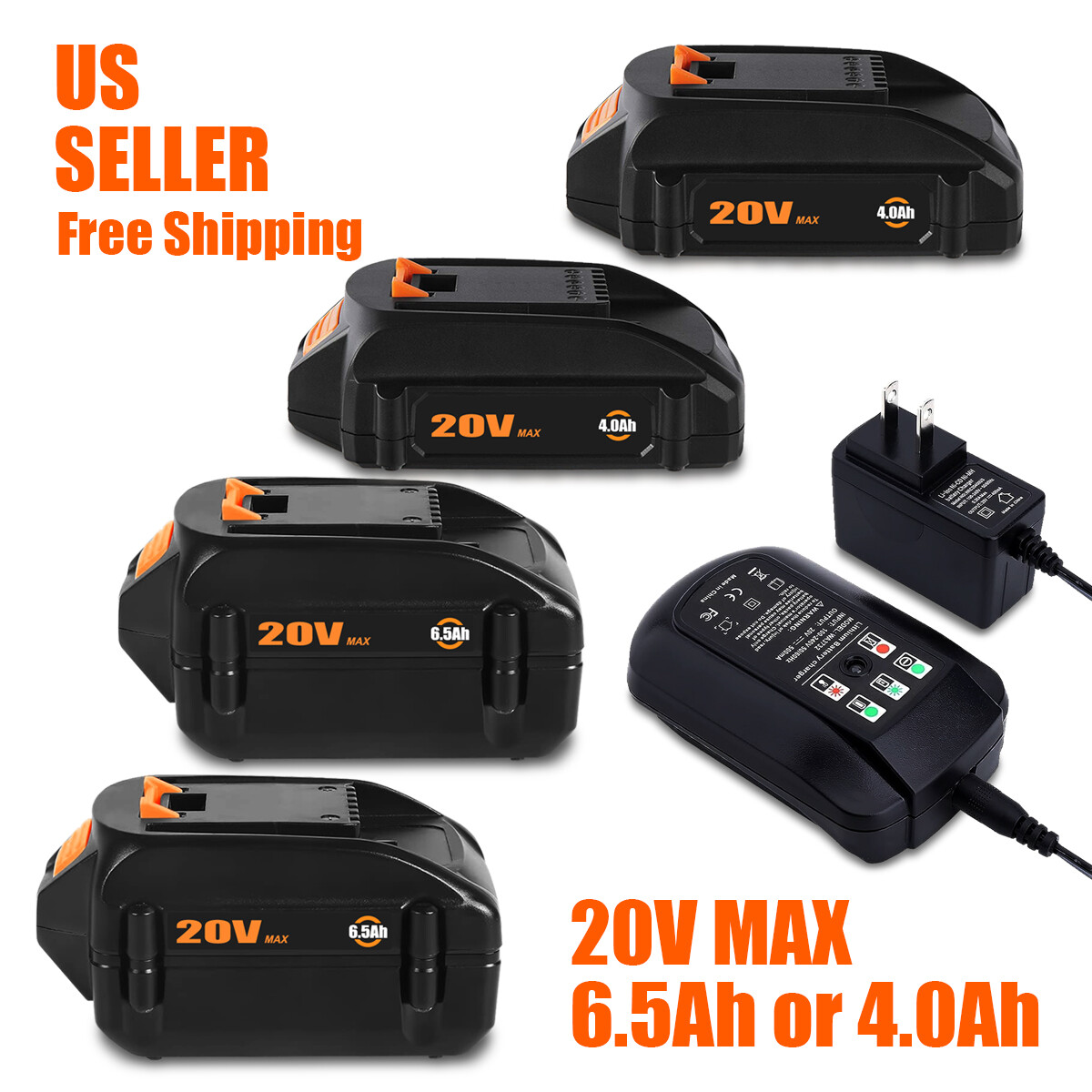 6.5Ah For WORX 20V Extend Lithium Battery 6 Ah 4 Ah WA3578 WA3520 WA3525 WA3575 gallery
