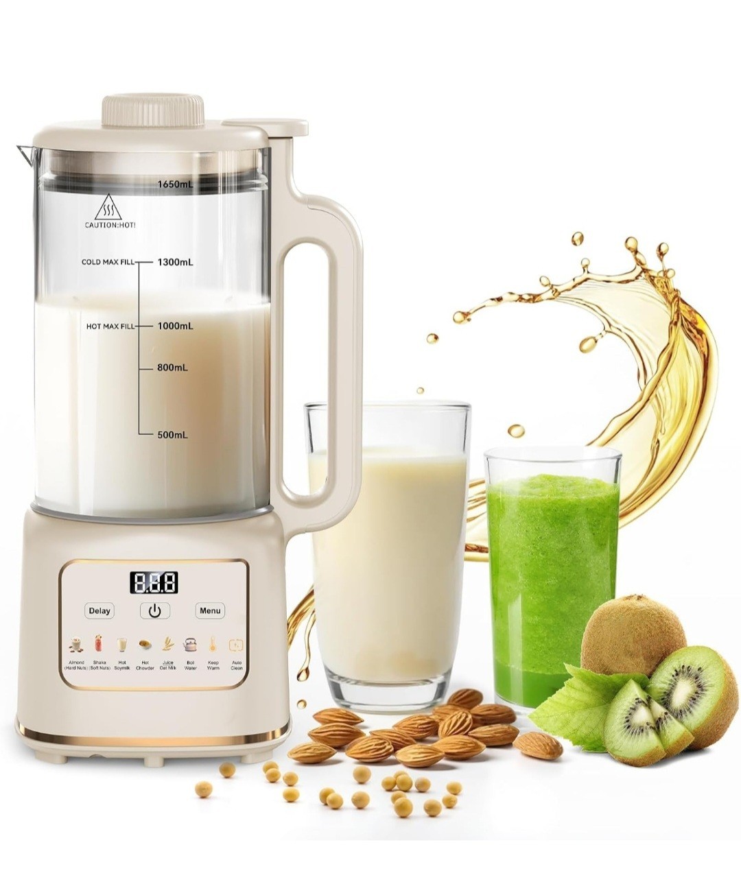 55oz 10 In 1 Nut Milk Maker Heating & Boiling Food Processor High-Speed Blender gallery