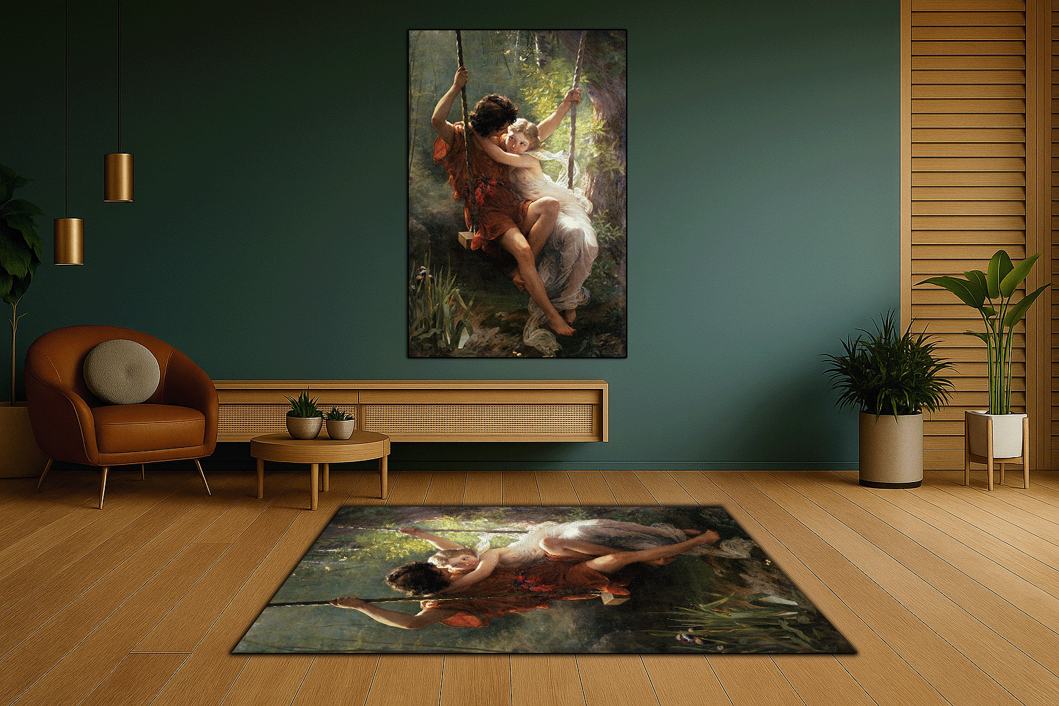 Springtime – Classic Romantic Art Area Rug gallery