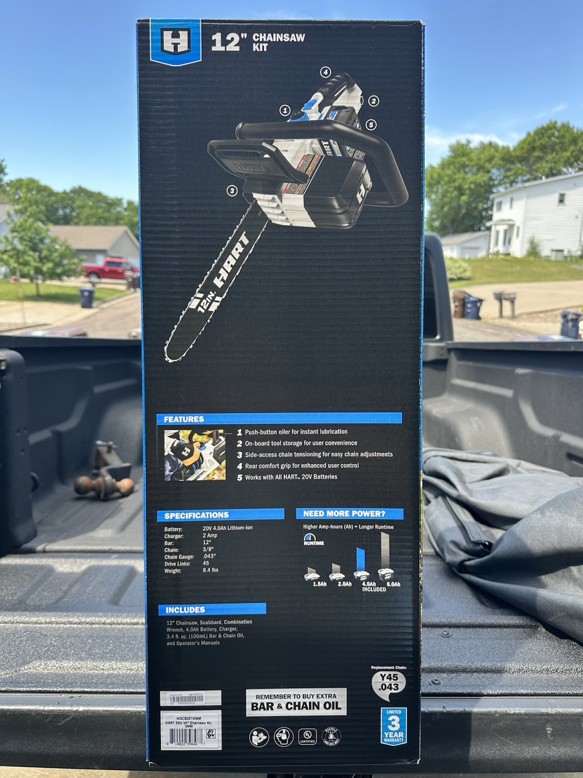 HART 20 Volt 12-Inch Cordless Chainsaw Includes Saw, Chain & Oil BRAND NEW gallery