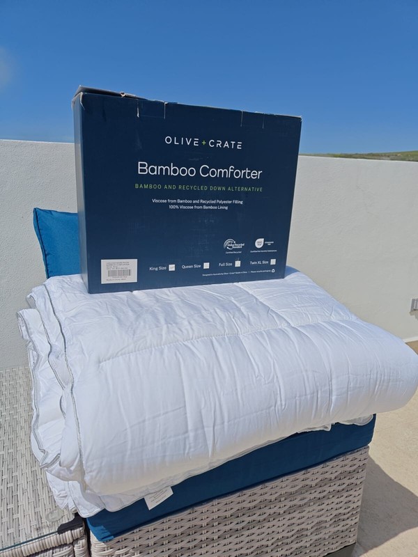 OliveCrate Soft Bamboo Comforter – Hypoallergenic, Cooling, All Season [KING] gallery