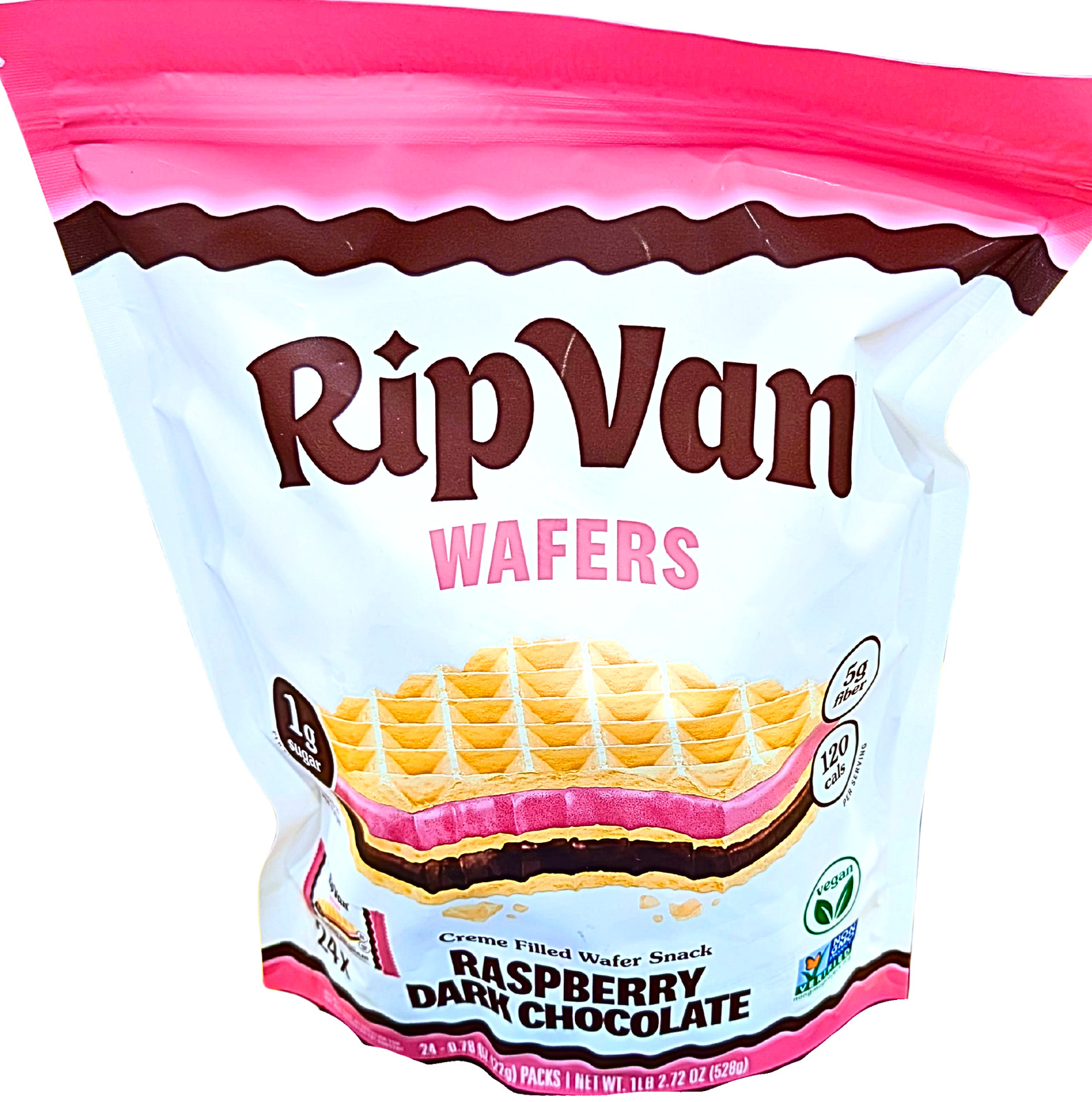 Rip Van Wafers Raspberry Dark Chocolate 24 Count x 0.78 Oz EXP 05/2027 gallery