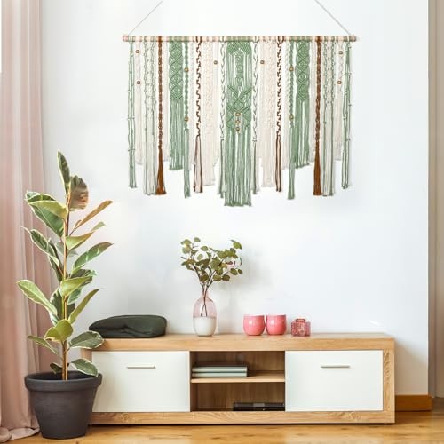 MEIVINES Macrame Wall Hanging Large Wall Art Handmade Woven Tapestry Boho gallery