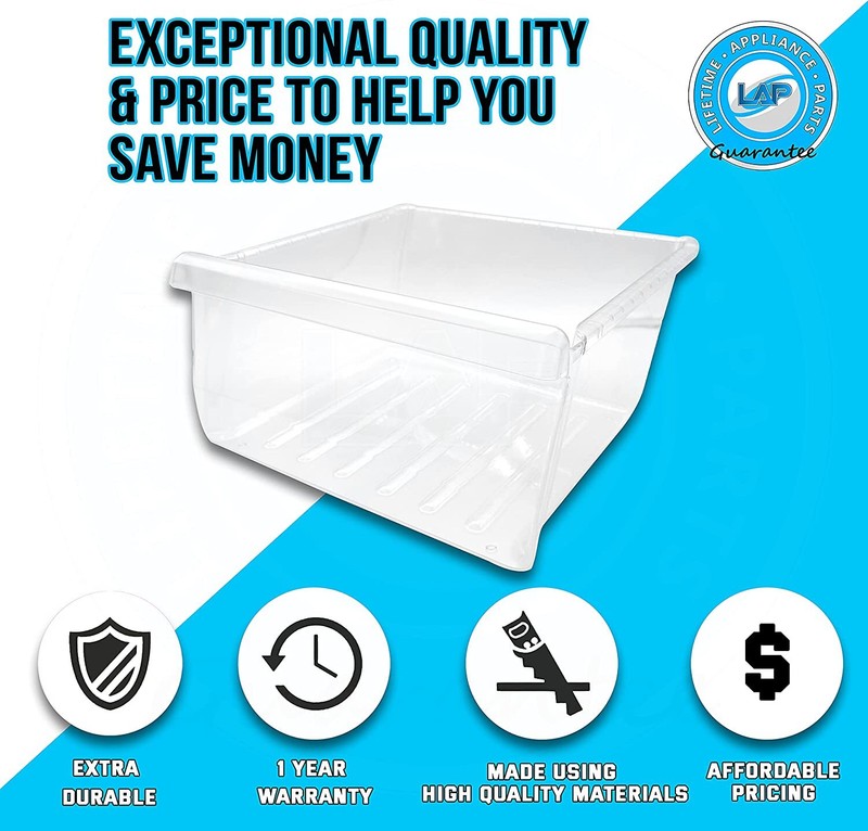 DA97-08693B Meat Pan Crisper Bin Compatible with Frigidaire Refrigerator gallery