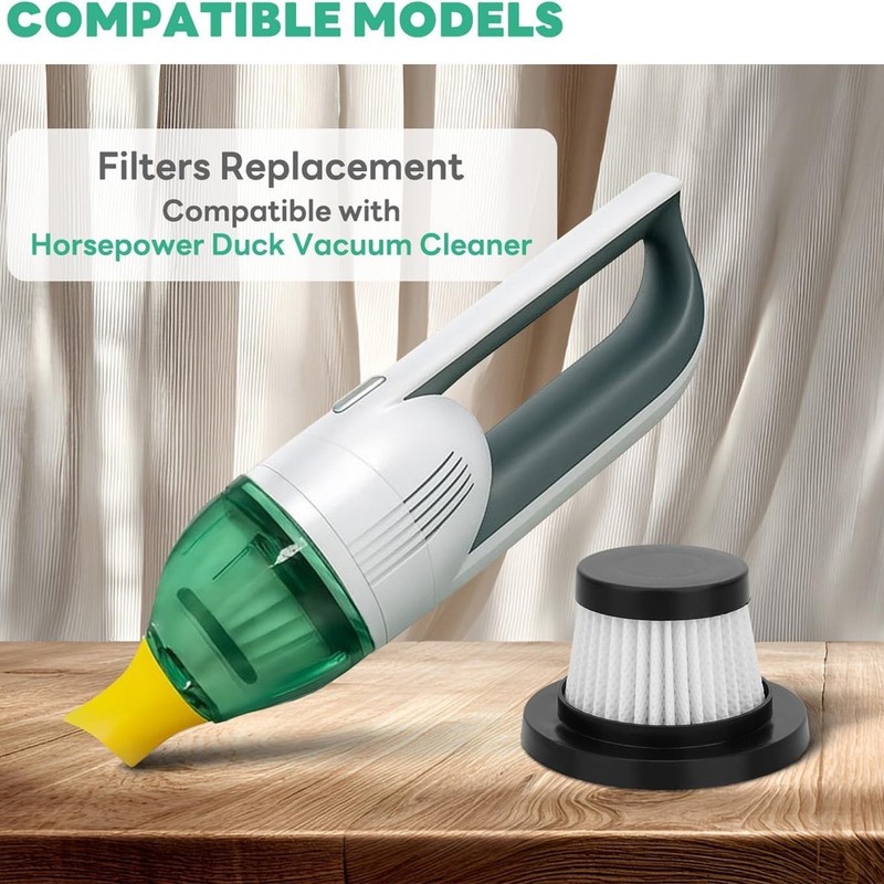 8Pack Washable Reusable Filter For Duck For Compact Cordless Vacuum Cleaner gallery