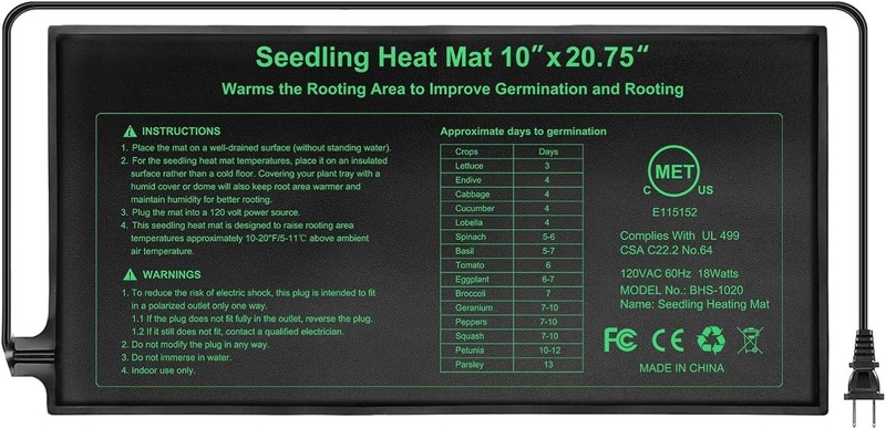 Energy Efficient Seedling Heat Mat, Perfect for Home Gardening or Fermentation gallery
