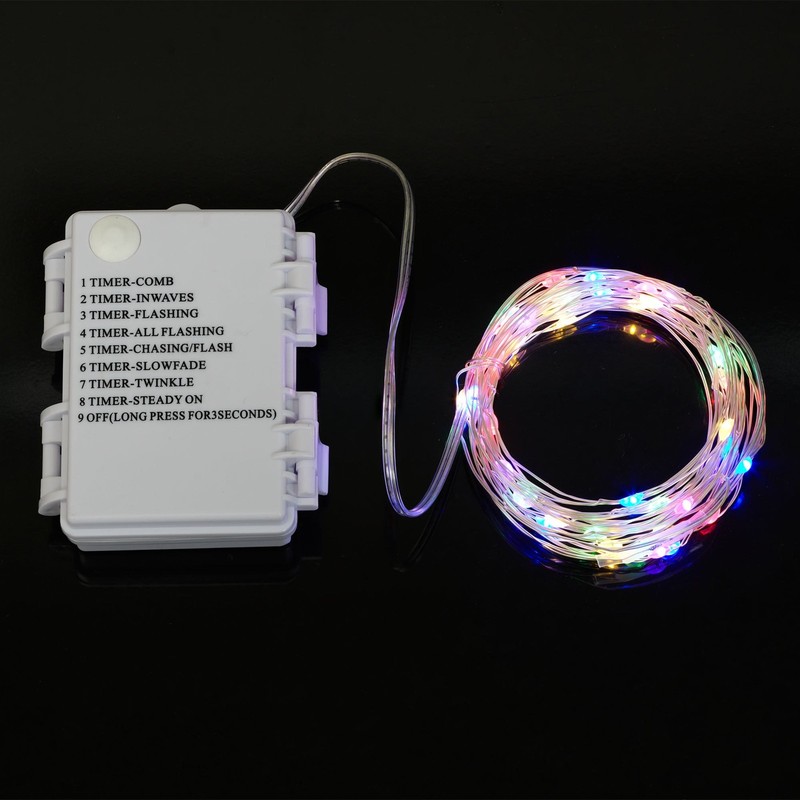 50-Count LED Multi-Color Wire Lights, with 8 Lighting Modes gallery