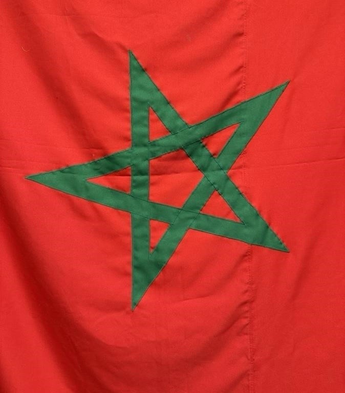🇲🇦 LARGE MOROCCAN FLAG — SAUDI MADE — 88×144 IN. — SEWN PENTAGRAM —... gallery