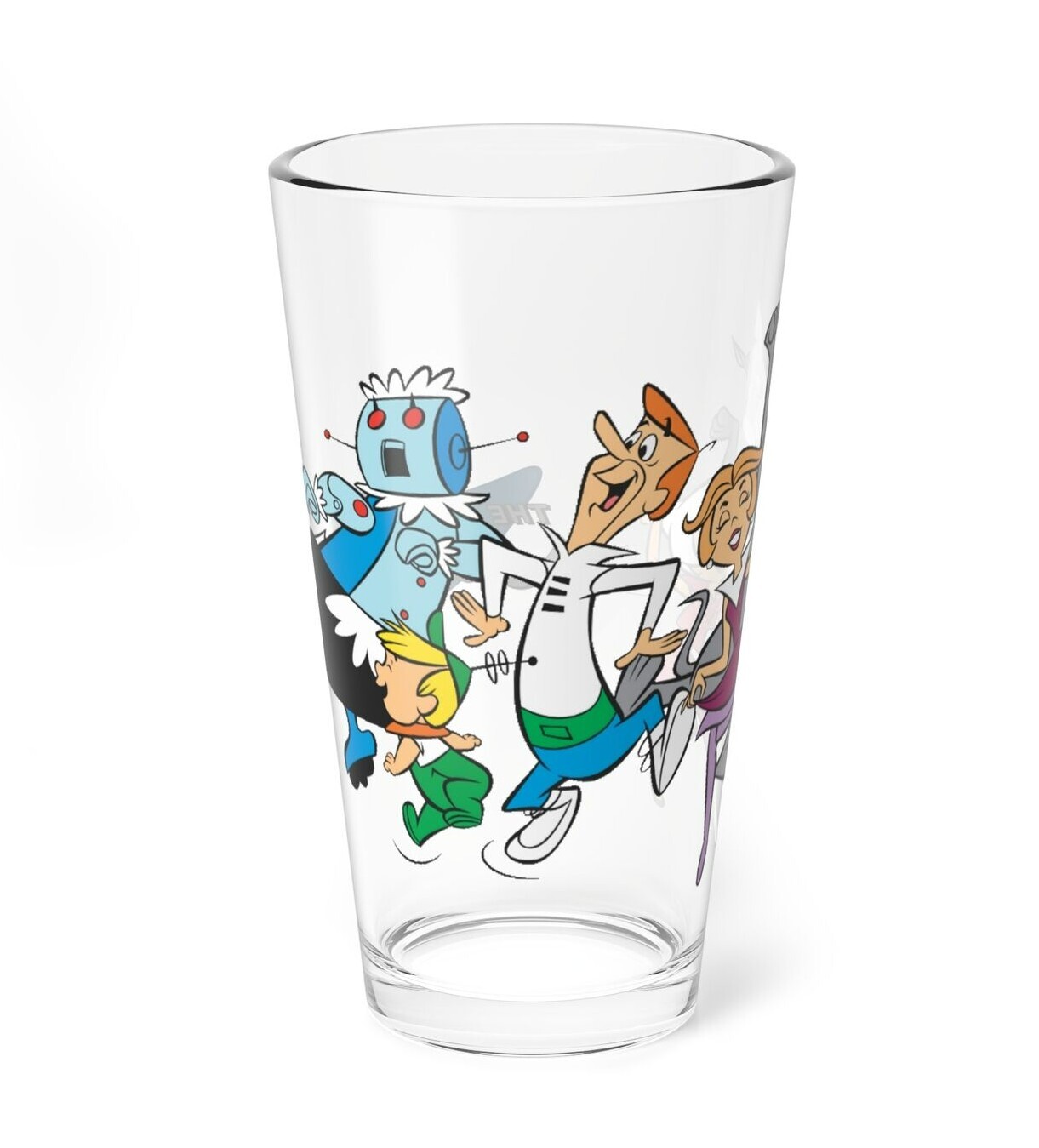 Jetsons 16oz Pint Glass - George, Jane, Judy, Astro, Elroy - Hanna-Barbera gallery