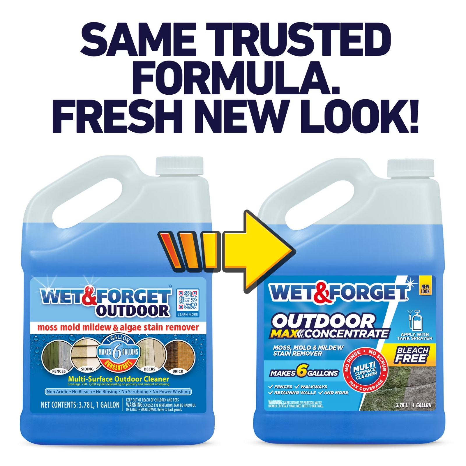 Wet & Forget Outdoor Moss, Mold and Mildew Stain Remover Concentrate - 1 Gal gallery