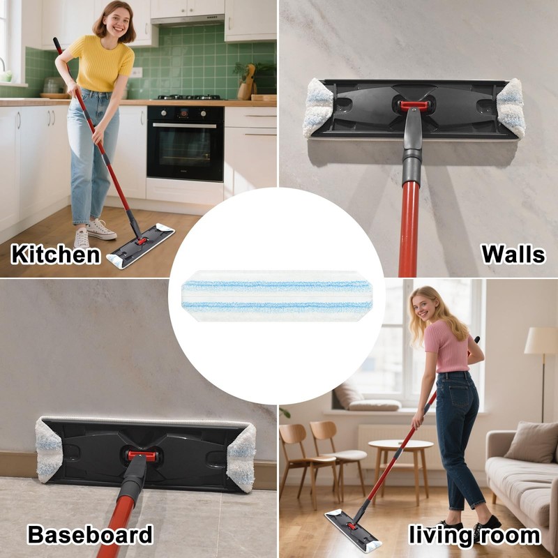 Mop Pads Replacements Compatible with O Cedar H2prO Flat Mop System Microfiber gallery