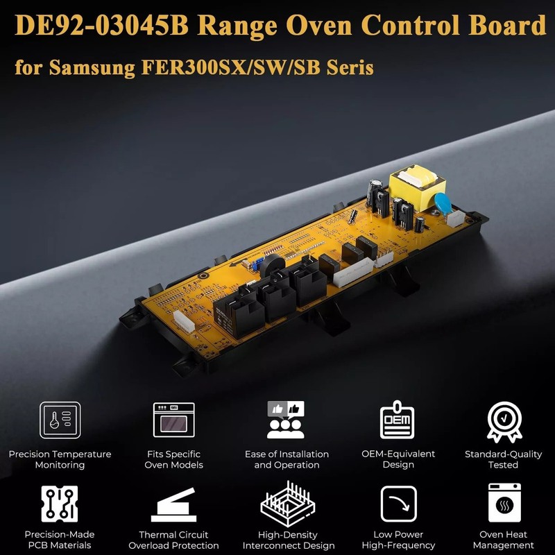 DE92-03045B Range Oven Control Board For Samsung FE-R300S Models FER300SX/SW/SB gallery