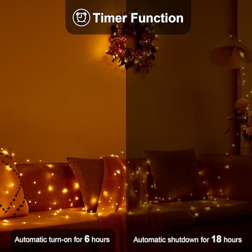 1 Pack 16.4ft Battery Operated String Lights with 1 Pack-Upgrade Warm White gallery