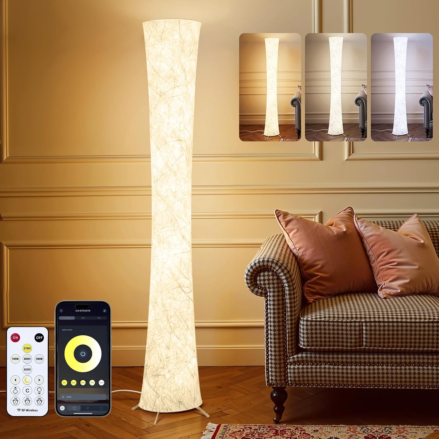 LED Floor Lamp for Living Room, 61'' Modern Floor Lamp with 3 Color Temperature gallery