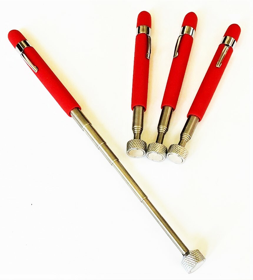 4 SE 9LB TELESCOPING MAGNETIC PICK-UP MAGNETS 25" LONG POCKET CLIP 8034TM-R gallery