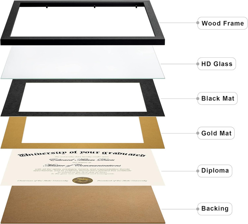 11x14 Diploma Frame Certificate Degree Document Frame with High Defini gallery