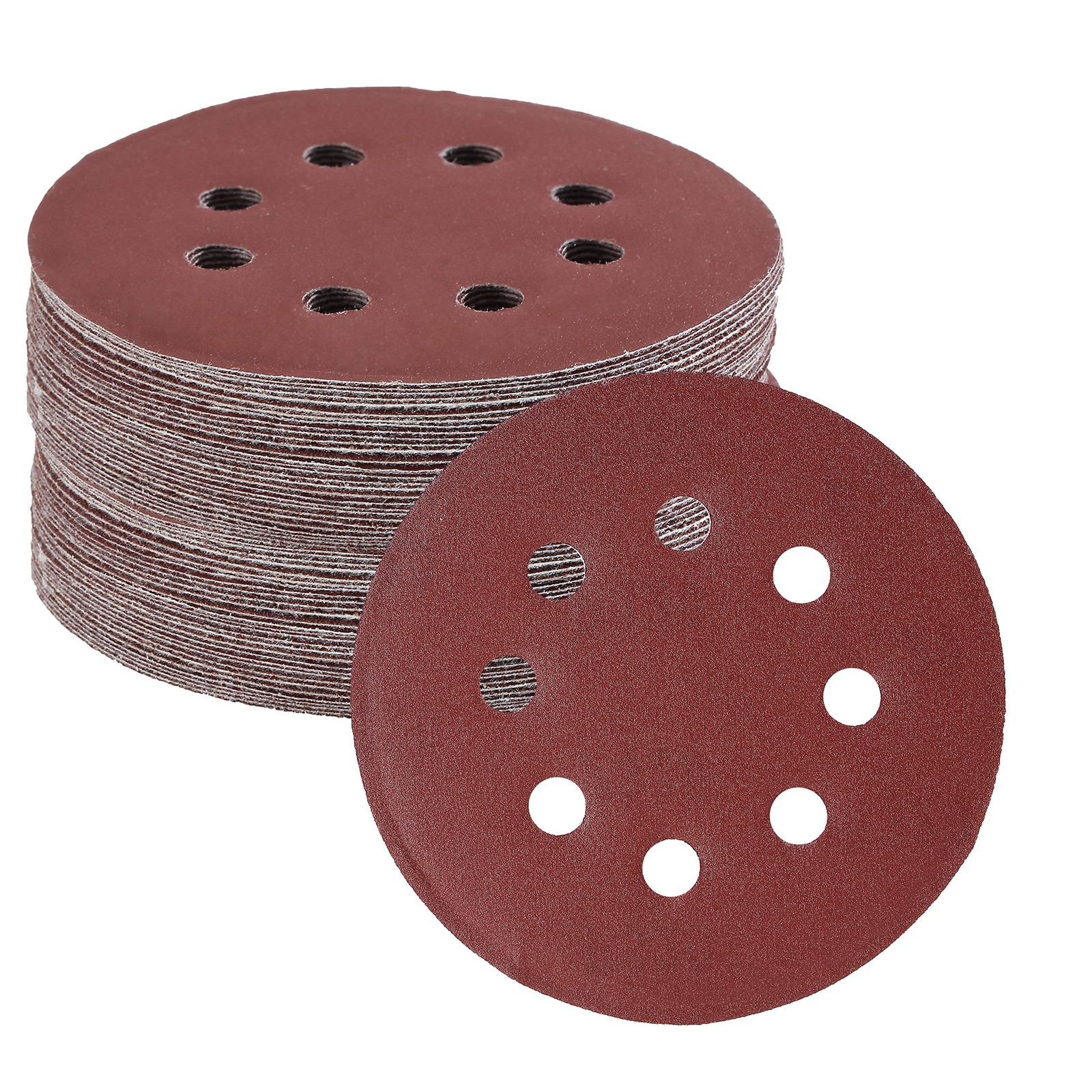 Bates- Sanding Discs 5 Inch 8 Hole, 30 Pack, 30 40-600 Grits, Red gallery